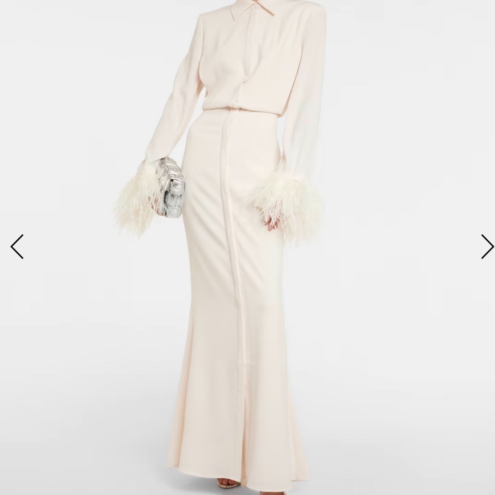 Roland Mouret Cream Long Sleeve Dress